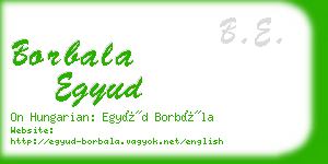 borbala egyud business card