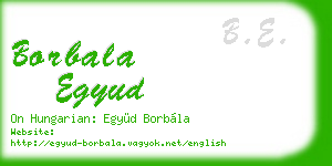 borbala egyud business card